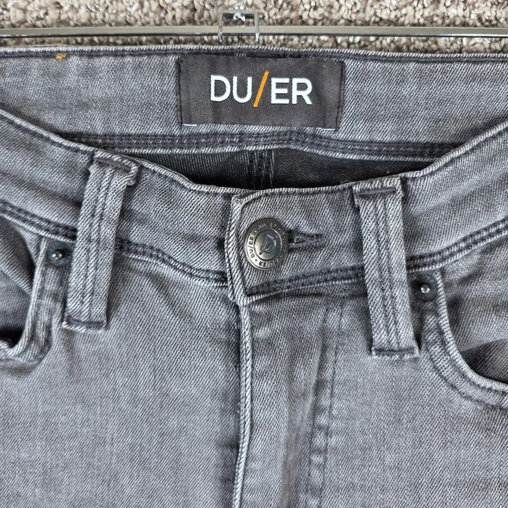 DU/ER L2X Slim Fit‎ Mens 29x30 Grey Jeans Pants Denim Stretch